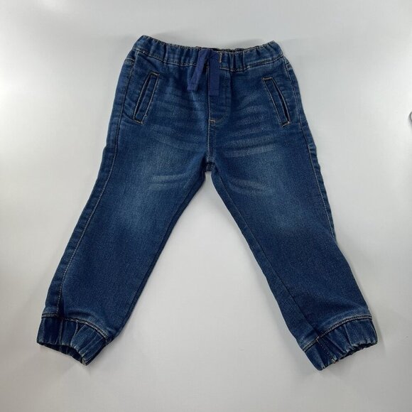 7 For All Mankind Toddler Jeans Cuffed Ankle Pockets Blue Denim 24 Months - Picture 4 of 7